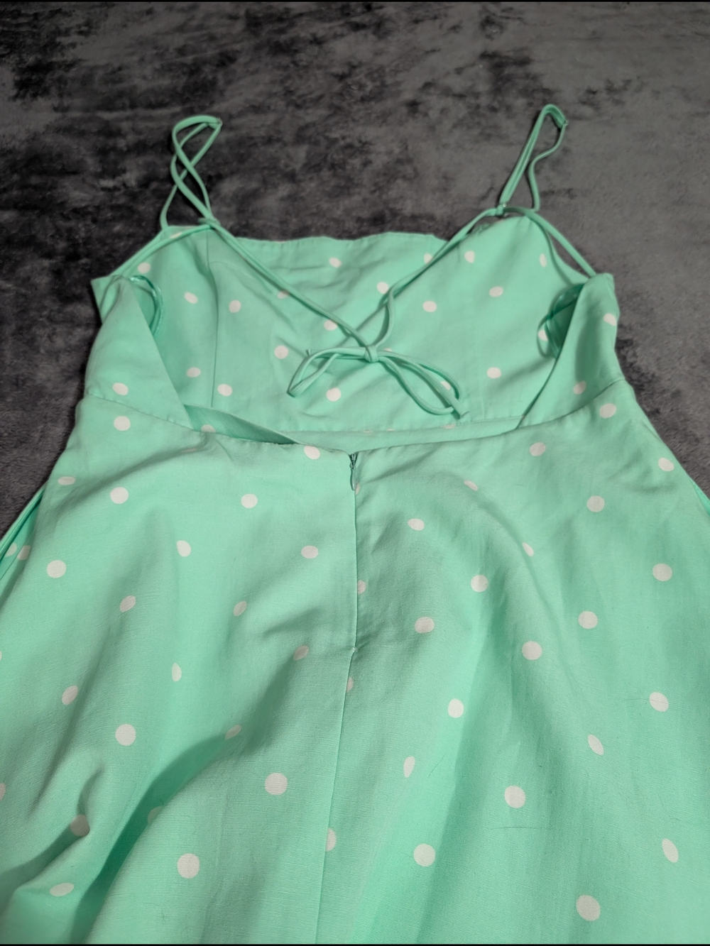 Zara Mint Green Polka Dot Dress - Picture 4 of 6